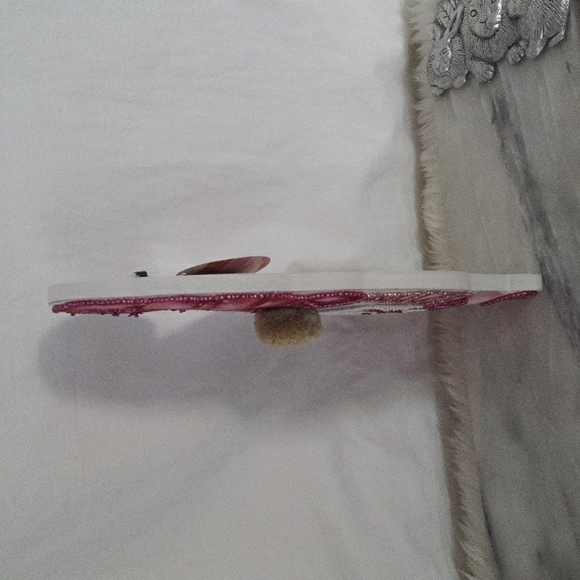 Love You Always Gnome Fabric & MDF Beaded Wall Decoration Plaque Valentines Day - Picture 2 of 4